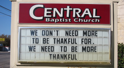 Texas church sign