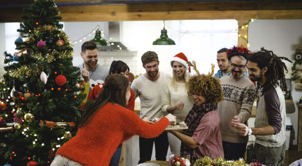 An open-house Christmas party is a good way to break the ice with your neighbors. An open-house Christmas party is a good way to break the ice with your neighbors.